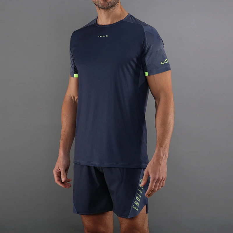 RYKER T-Shirt Herren - blau, neongelb