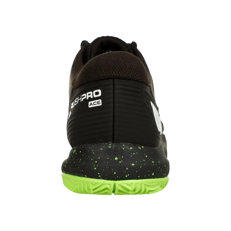 Rush Pro Ace Sandplatzschuh Herren-Schwarz,Neongrün