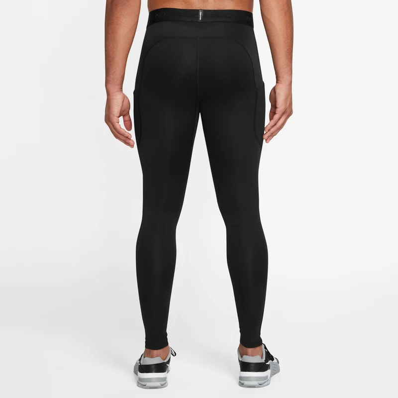 NIKE M NP Warm Tght Sporthose 3/4 Schwarz/Weiß