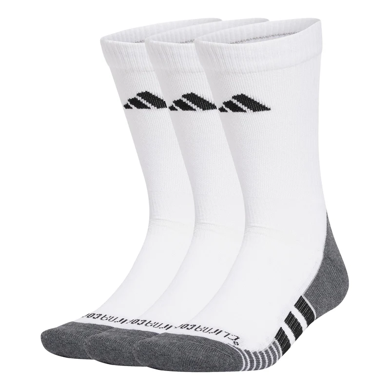 Performance Cushioned Crew Laufsocken Unisex - weiß, schwarz