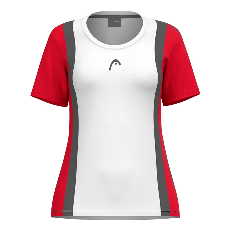 Club 25 Tech T-Shirt Damen-Rot,Weiß