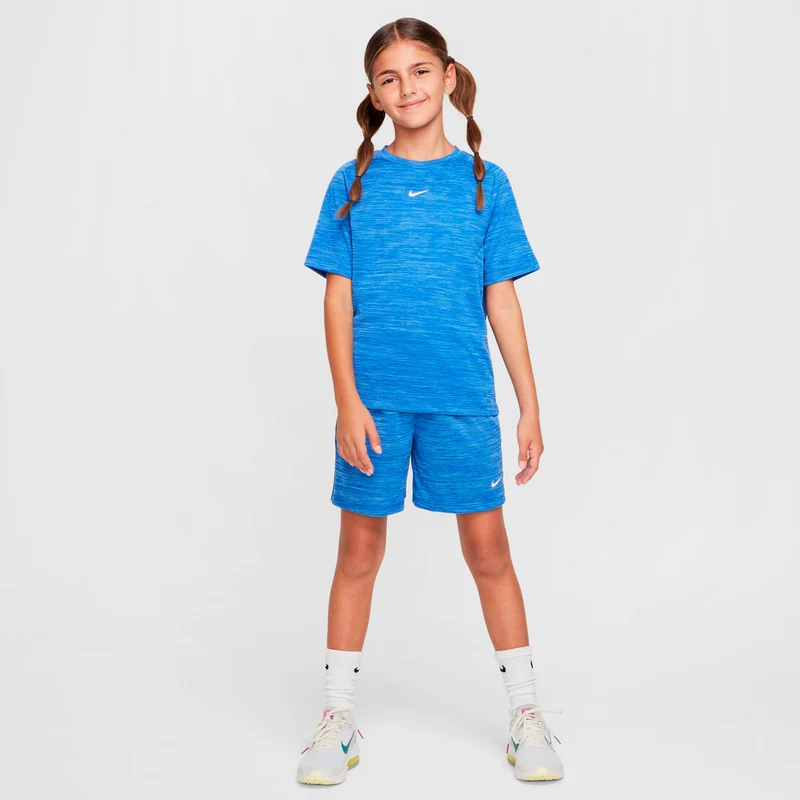 Dri-FIT Multi Heather T-Shirt Kinder-blau, weiß