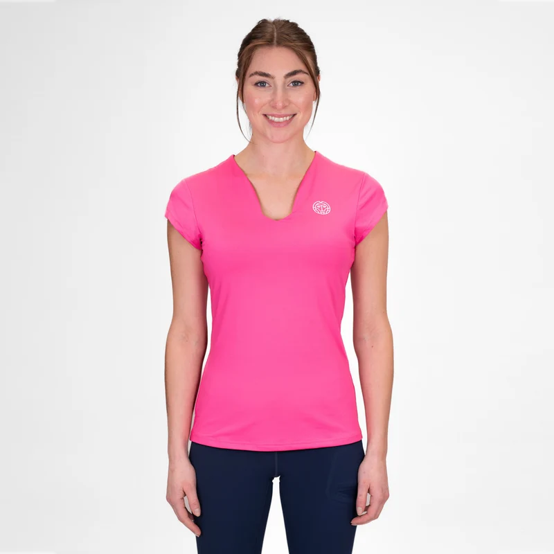 Crew V-Neck T-Shirt Damen-Pink