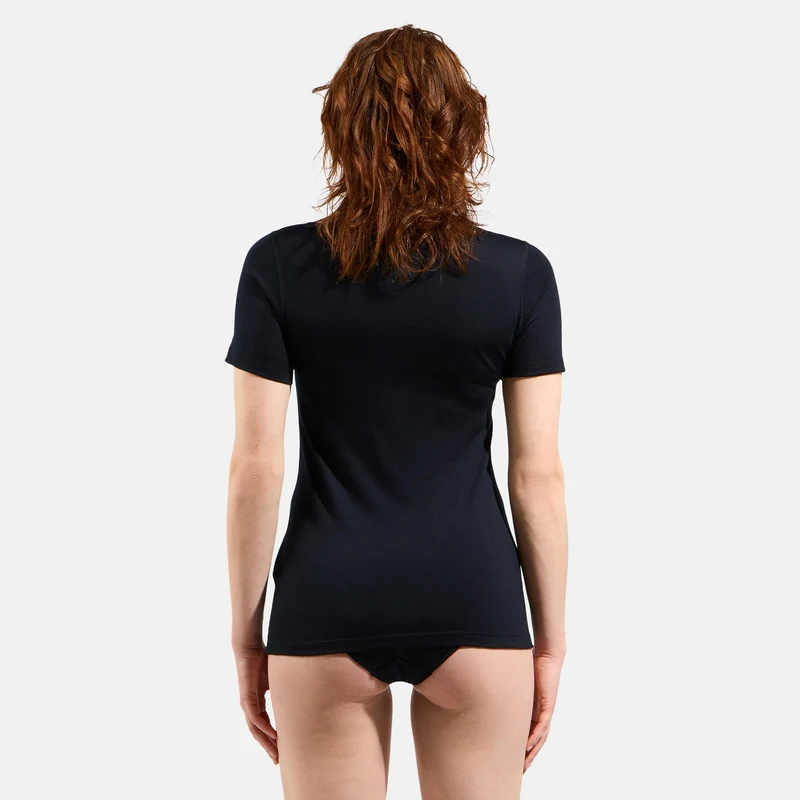Merino 160 Baselayer Crew Laufshirt Damen - schwarz