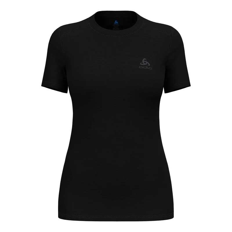 Merino 160 Baselayer Crew Laufshirt Damen - schwarz