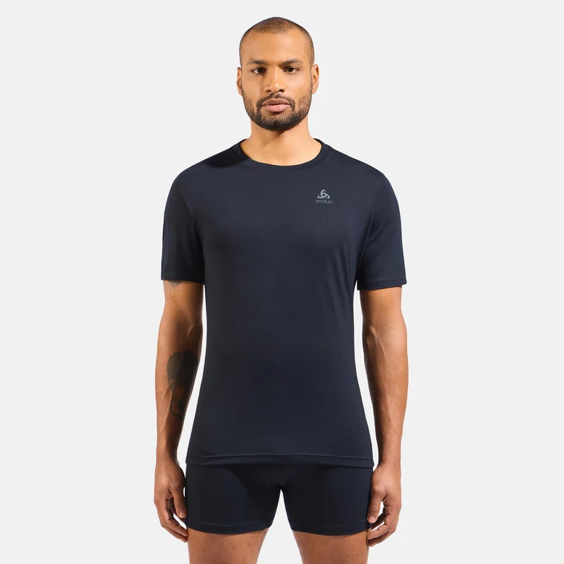 Crew Laufshirt Herren-Schwarz