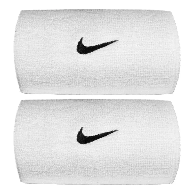 Swoosh Classic Doublewide Schweißband lang - weiß, schwarz