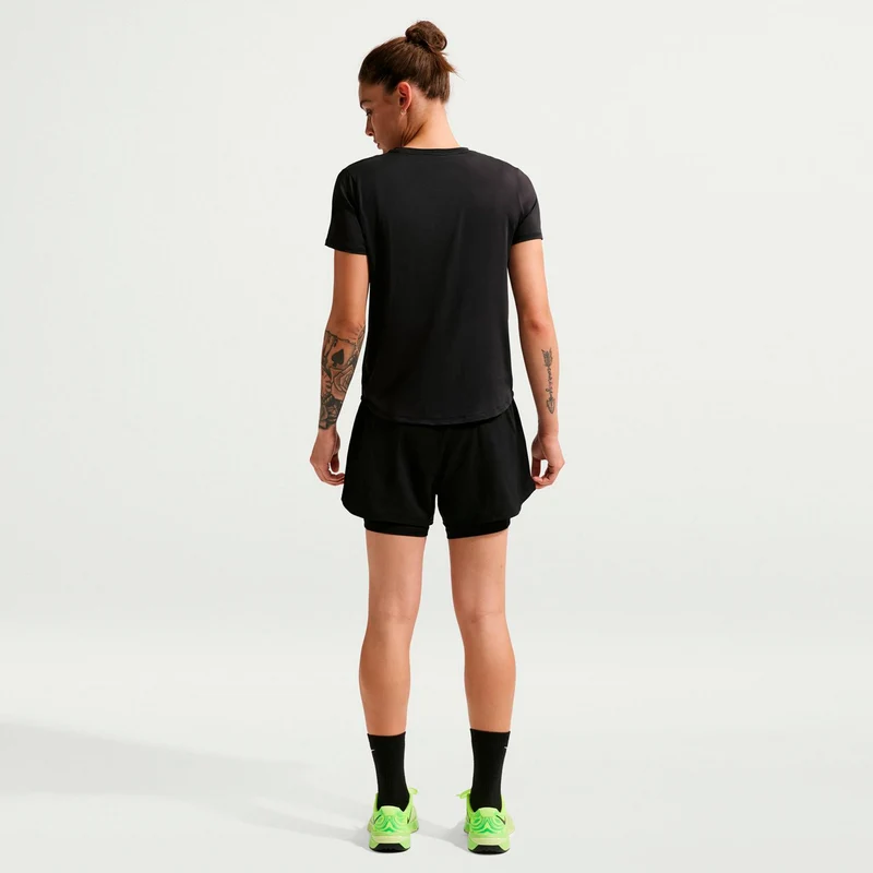 Dri-Fit One High Rise 2in1 3in Shorts Damen - schwarz, weiß