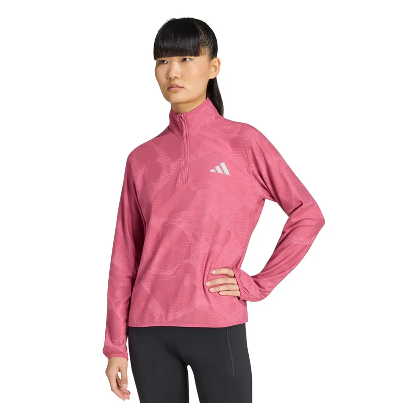 adi365 Climawarm+ Laufshirt Damen - weinrot