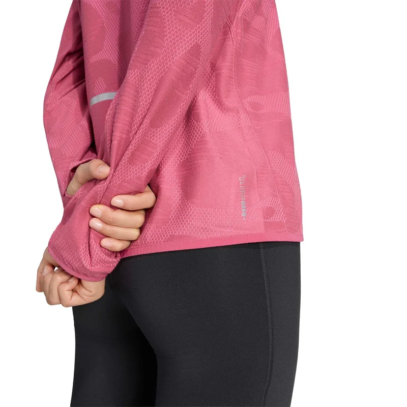 adi365 Climawarm+ Laufshirt Damen - weinrot