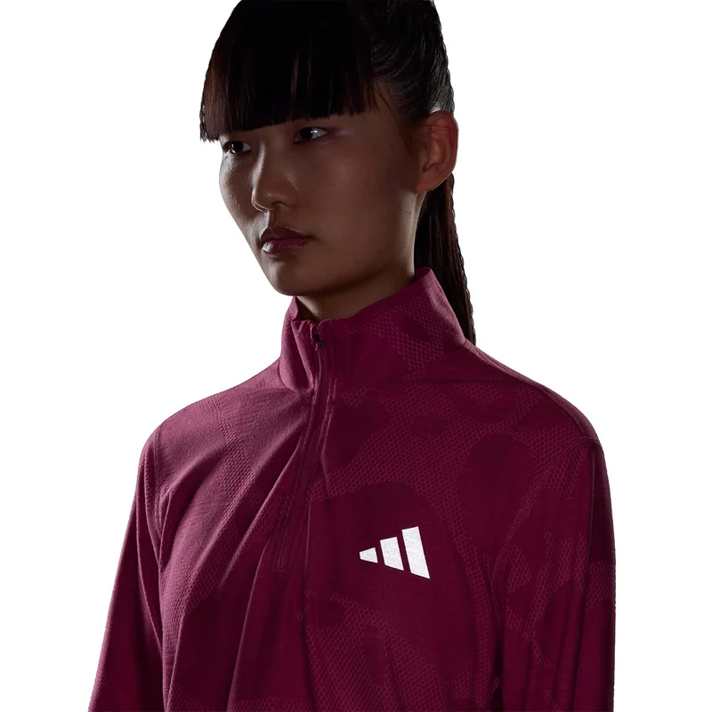 adi365 Climawarm+ Laufshirt Damen - weinrot