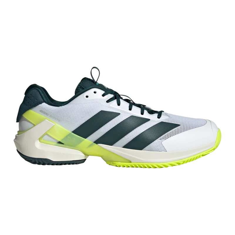adizero Ubersonic 5 Sandplatzschuh Herren - weiß, dunkelgrün