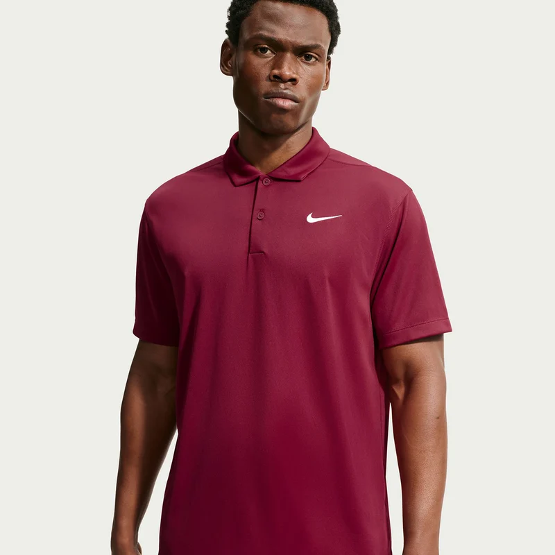 Dri-Fit Victory Court Solid Polo Herren - weinrot