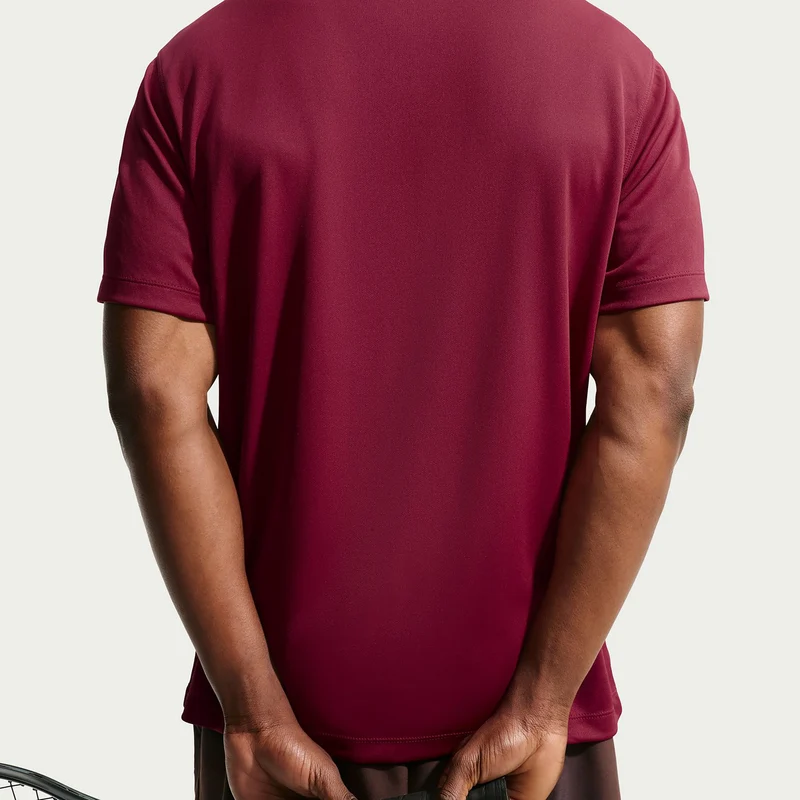 Dri-Fit Victory Court Solid Polo Herren - weinrot