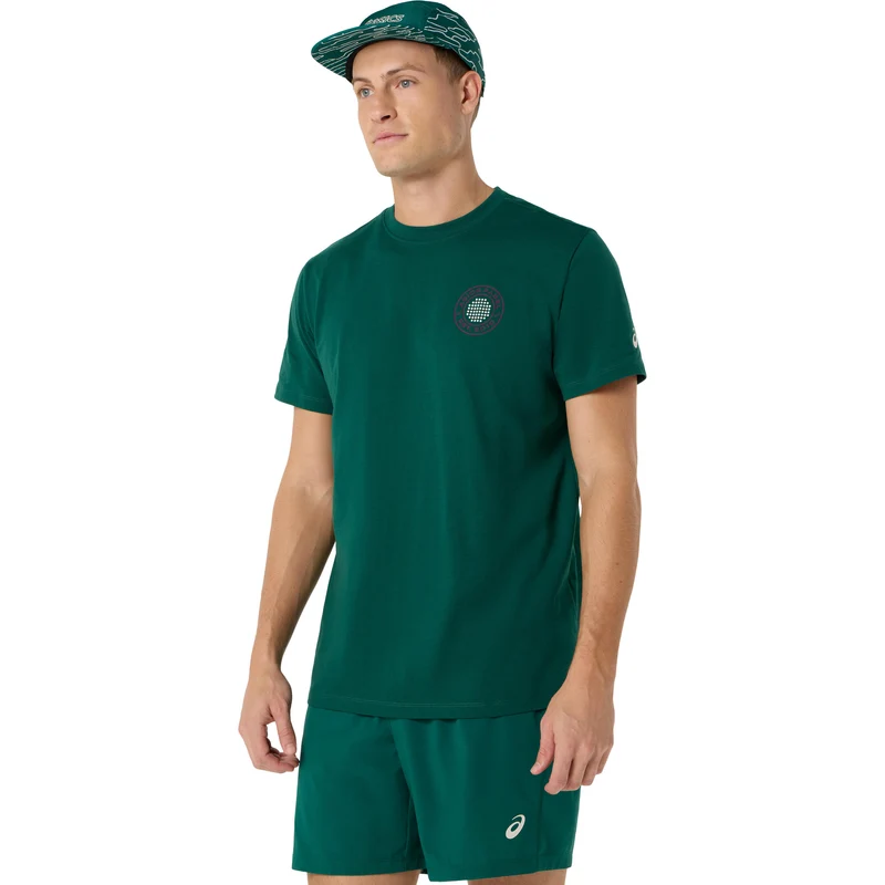 Court Graphic T-Shirt Herren - dunkelgrün