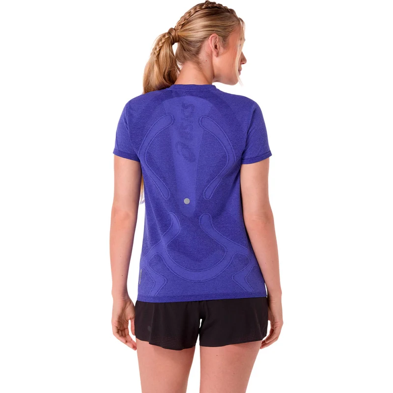 Road Seamless Laufshirt Damen - blau, lila