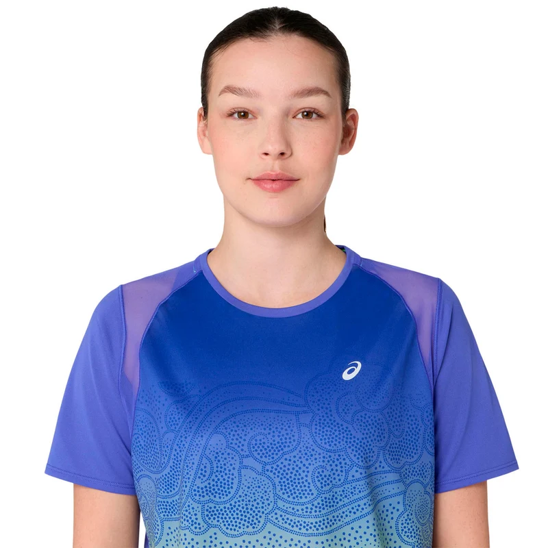 Road Ibuki Laufshirt Damen - blau, grün