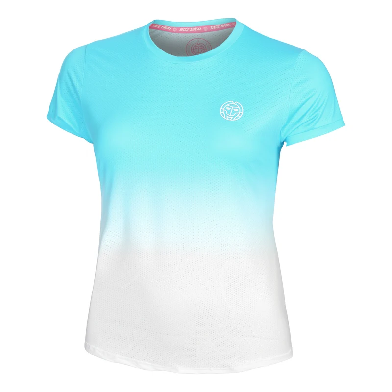 Crew Gradiant T-Shirt Damen-Türkis,Weiß