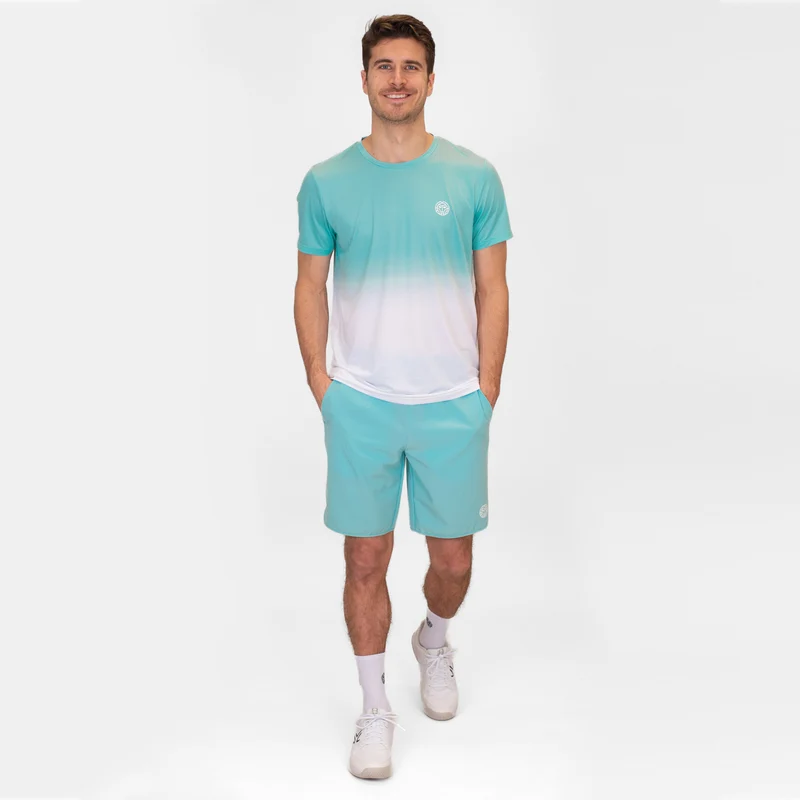 Crew Gradiant T-Shirt Herren-Türkis,Weiß