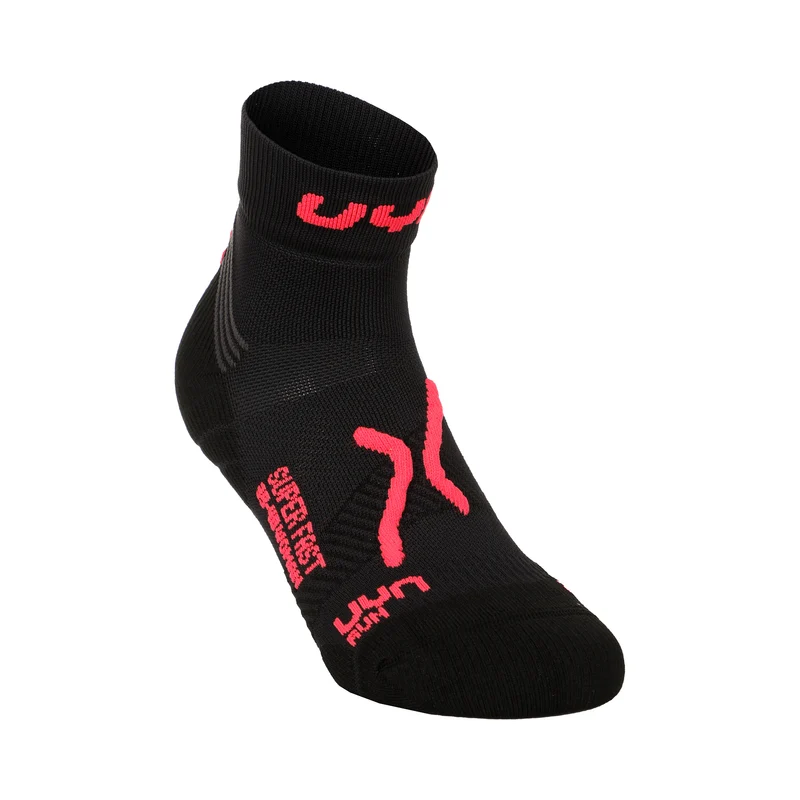 Super Fast Laufsocken 2er Pack Damen-Schwarz,Koralle