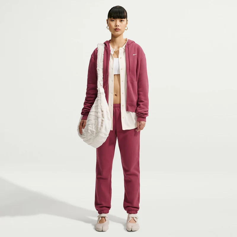 Studio Fleece Sweatjacke Damen - mauve