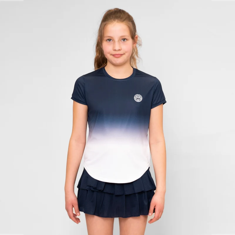 Crew Gradiant T-Shirt Mädchen-Dunkelblau,Weiß