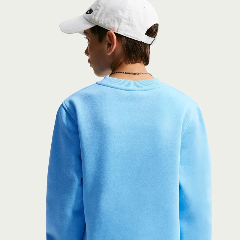 Club Fleece Sweatshirt Kinder - hellblau, weiß