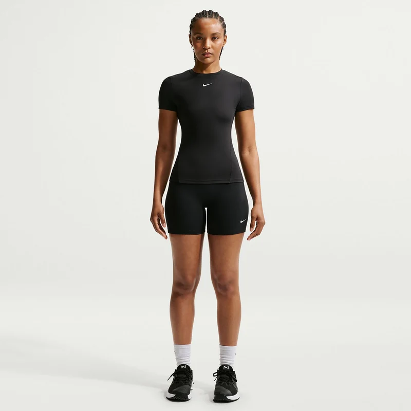 One Fitted T-Shirt Damen - schwarz
