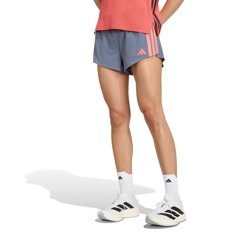 adizero Gel 2in Laufshorts Damen - grau, koralle