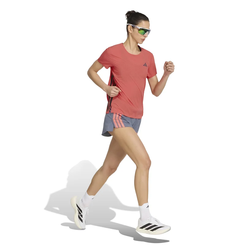 adizero Gel 2in Laufshorts Damen - grau, koralle