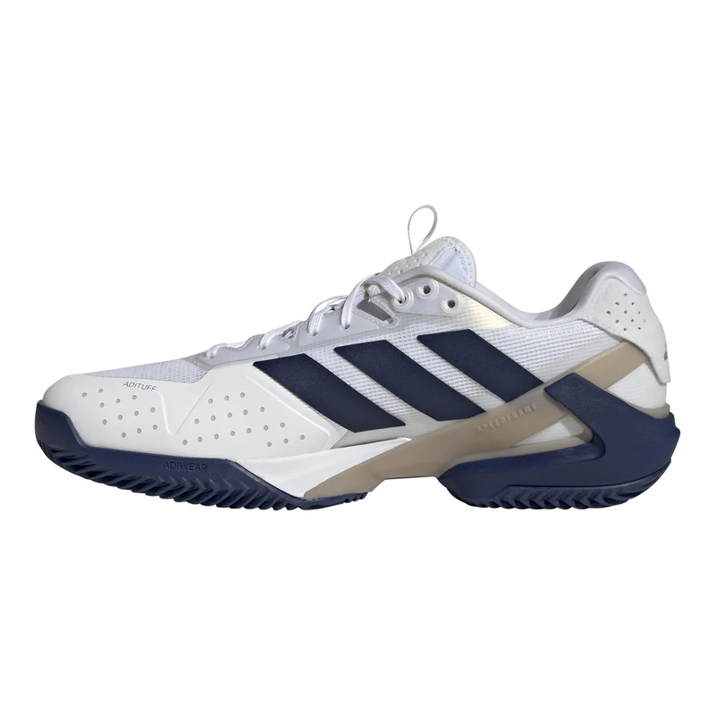 adizero Ubersonic 5 Sandplatzschuh Herren - weiß, dunkelblau