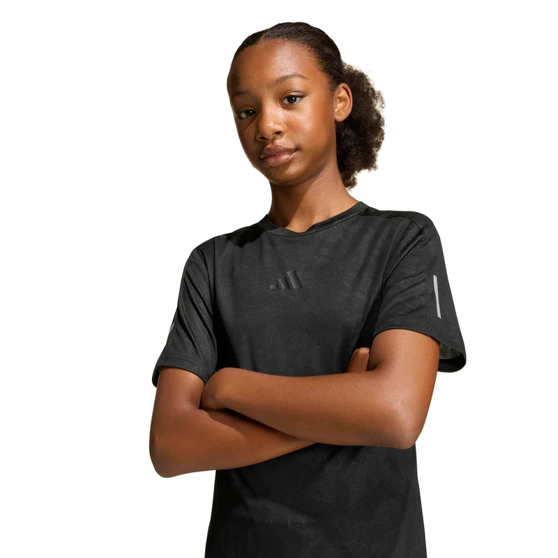 Structure T-Shirt Jungen-schwarz