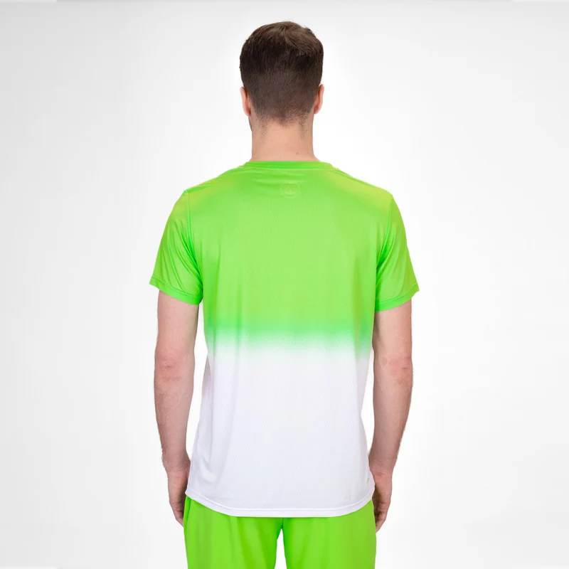 Crew Gradiant T-Shirt Herren-Neongrün,Weiß