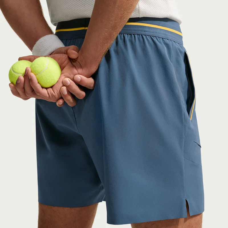 Court Dri-FIT Advantage 6in Shorts Herren - blaugrau, orange