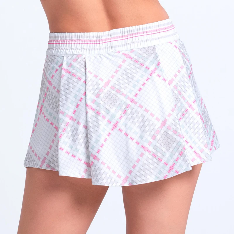 High Waist Weave It To Me Rock Damen - weiß, rosa