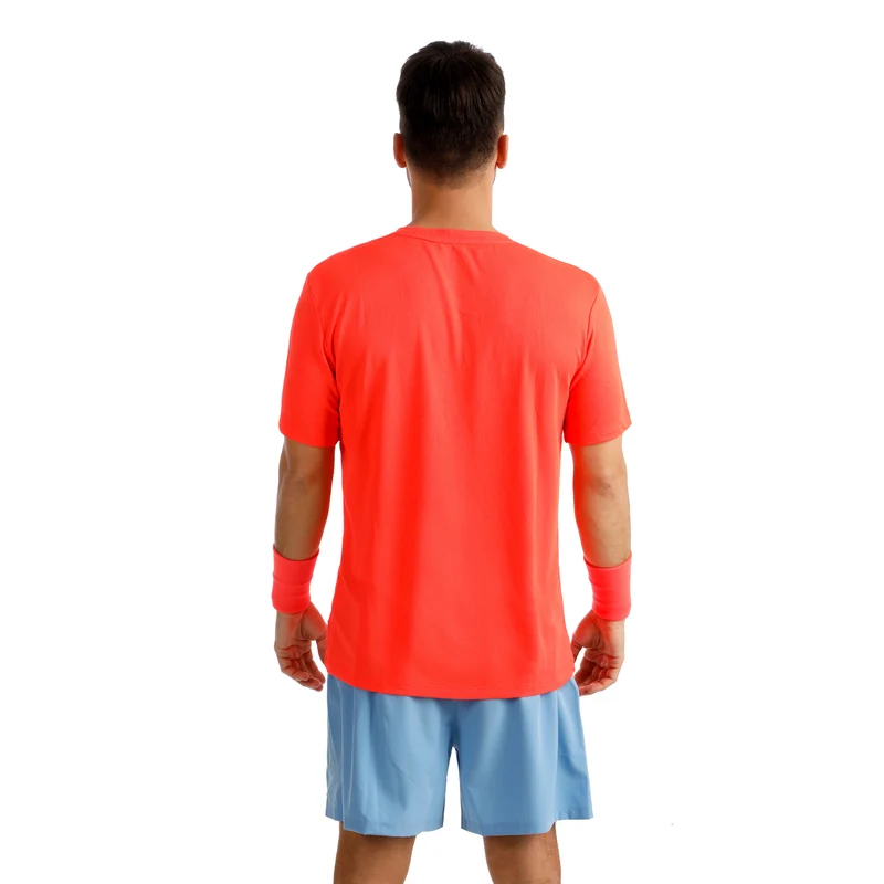 Solid T-Shirt Herren-koralle