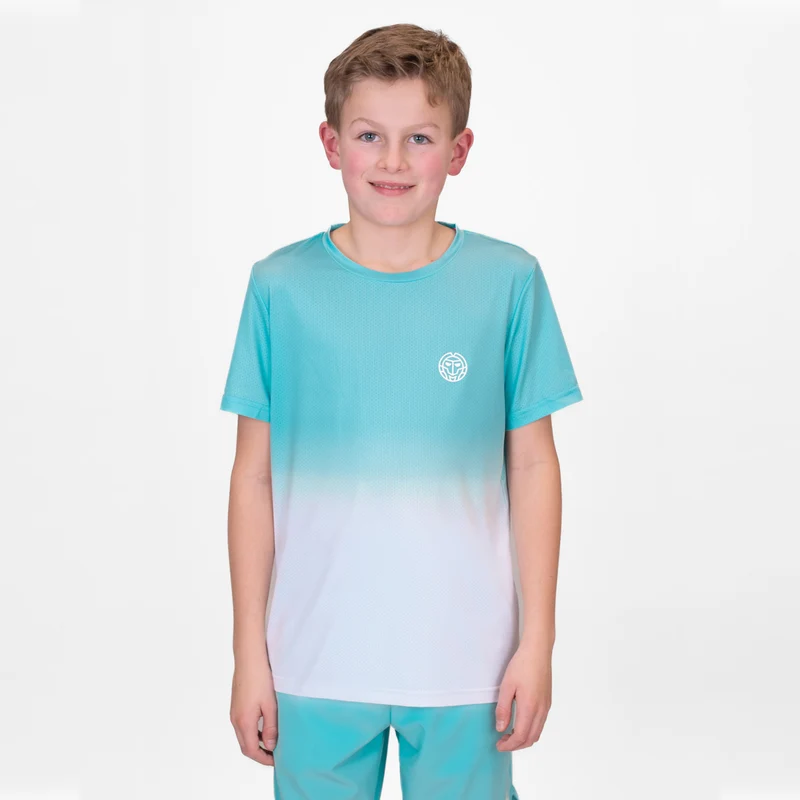 Crew Gradiant T-Shirt Jungen-Türkis,Weiß