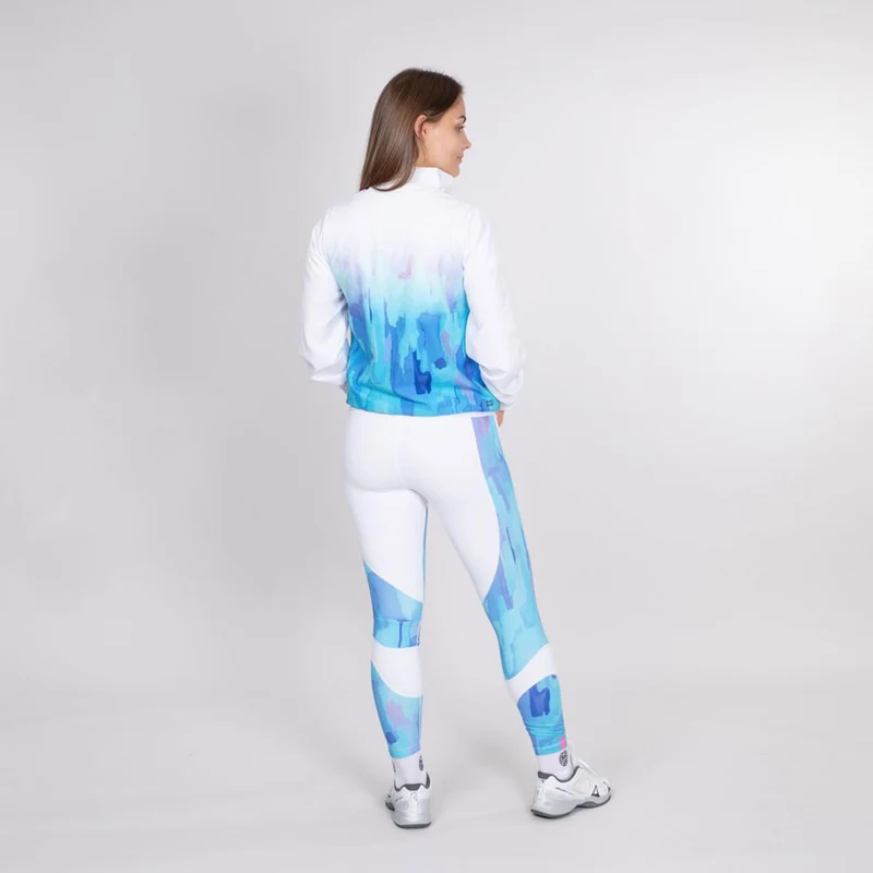 Abiba Tech Mesh Tight Damen-Weiß,Hellblau