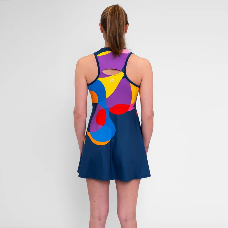 Twiggy Kleid Damen-Dunkelblau,Mehrfarbig
