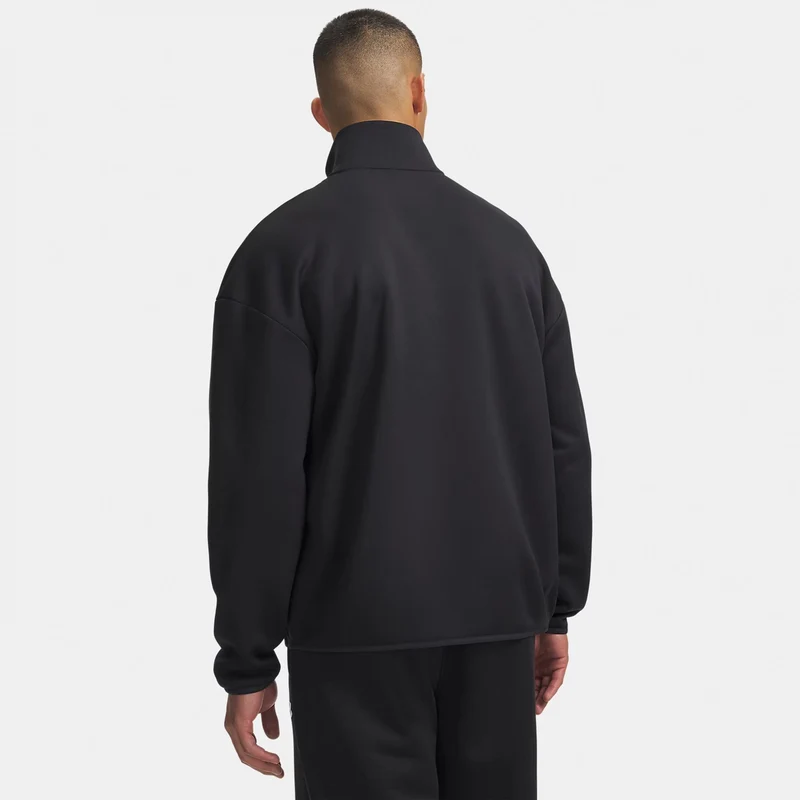 Armour Fleece 1/4 Zip Longsleeve Herren - schwarz, weiß