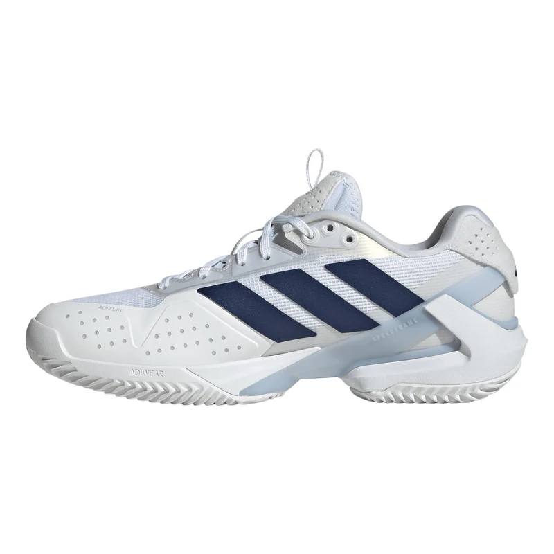 adizero Ubersonic 5 Sandplatzschuh Damen - weiß, dunkelblau