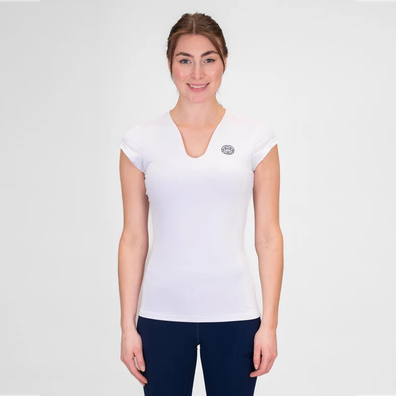 Crew V-Neck T-Shirt Damen-Weiß