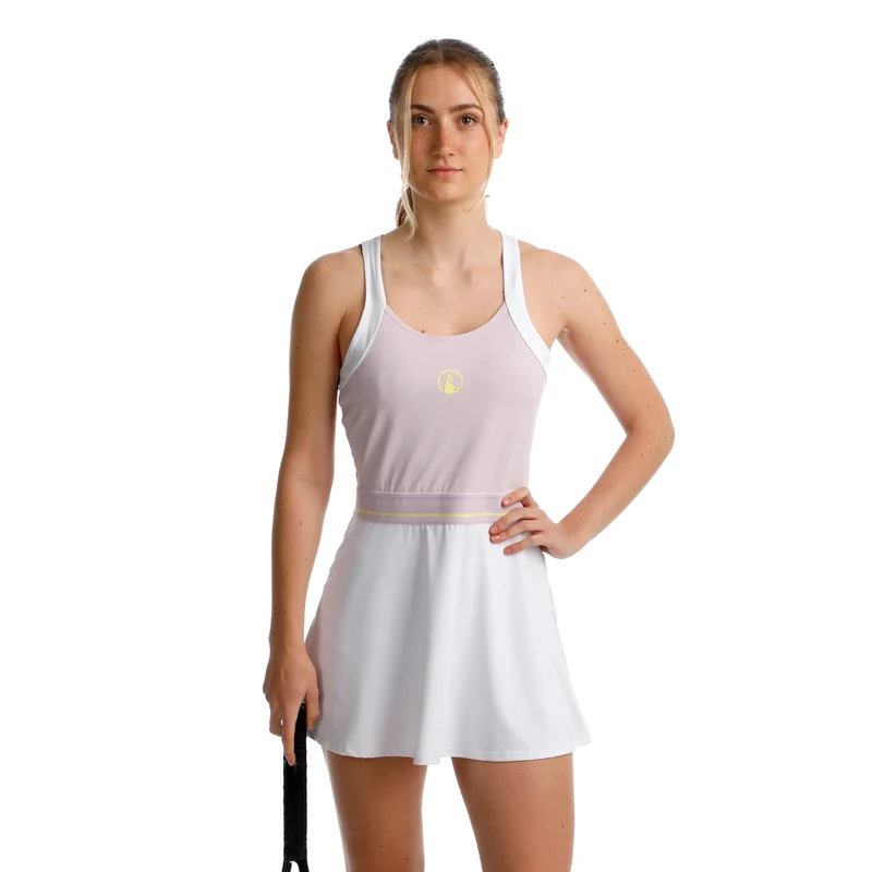 Mind Volley Kleid Damen-Flieder,Weiß