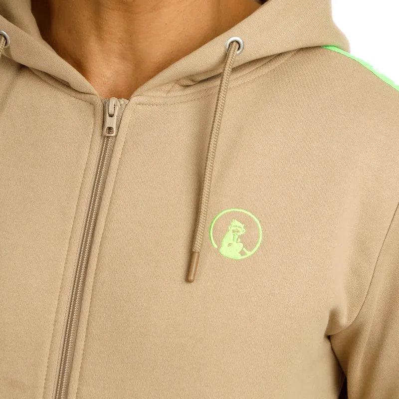 Wild Taped Zip Sweatjacke Herren-Beige,Neongrün