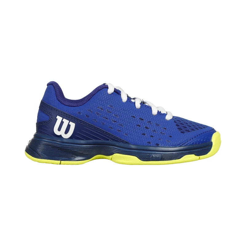 RUSH PRO AC Allcourtschuh Kinder-Blau,Neongelb