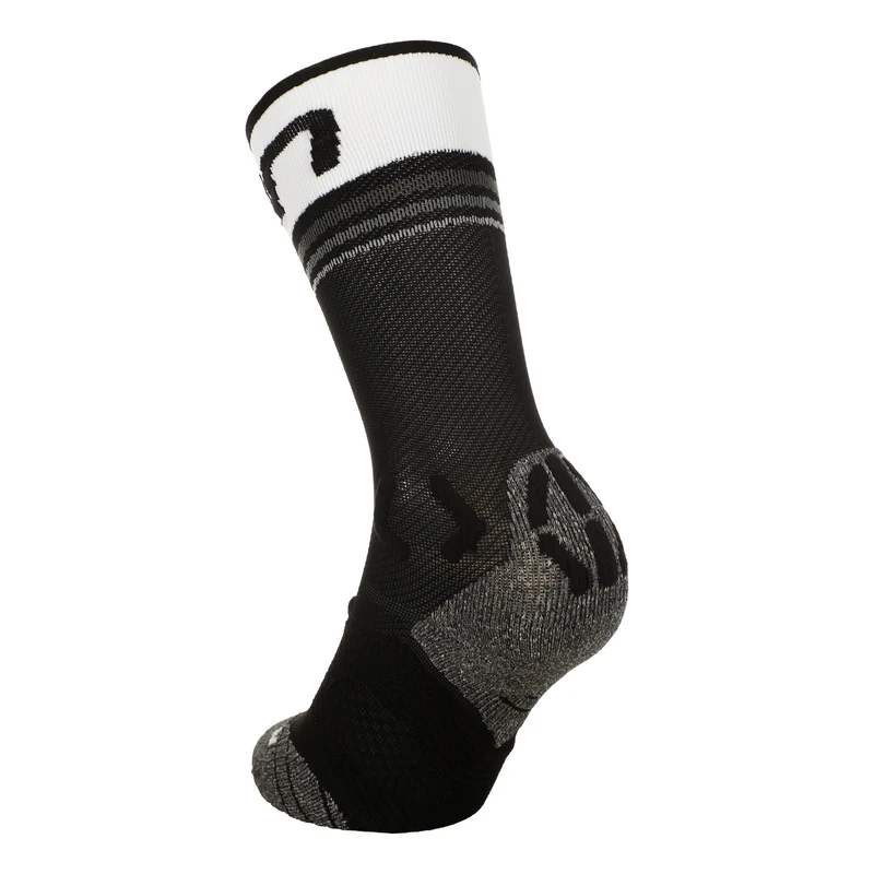 Runner'S One Mid Laufsocken Damen-Schwarz,Weiß