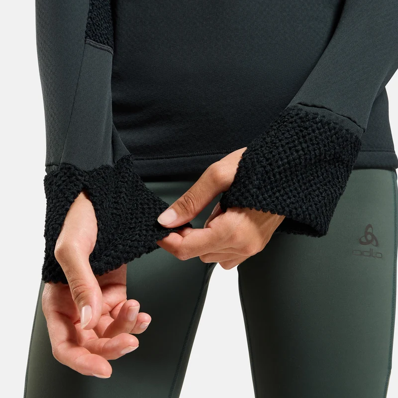 X-Alp Midlayer Laufshirt Damen - schwarz