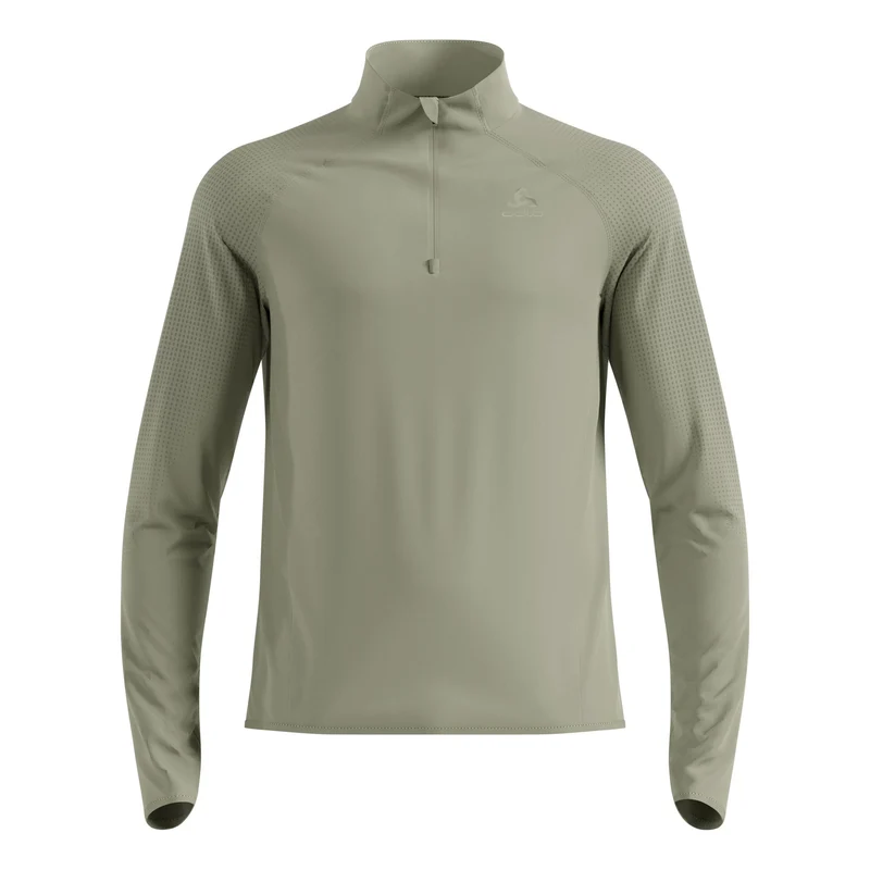 Zeroweight Warm Mid Layer 1/2 Zip Laufshirt Herren - oliv