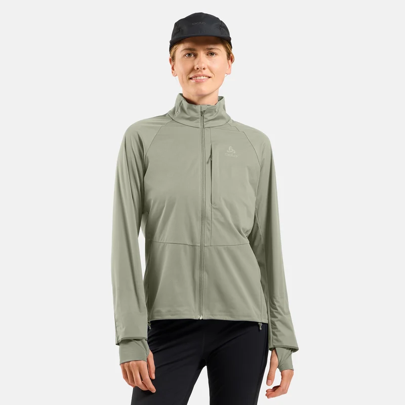 Zeroweight Pro Warm Laufjacke Damen-Oliv
