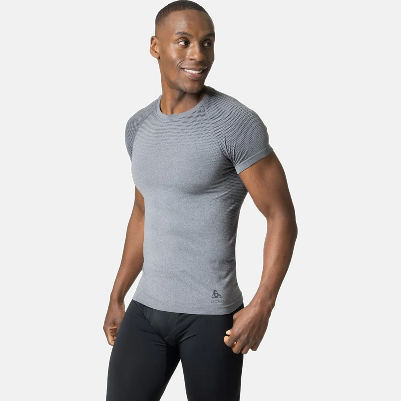 BL Top Crew Neck Shortsleeve Performance Light Eco Laufshirt Herren-Grau